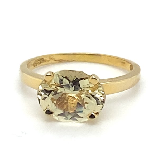 Laletema Yellow Grossular Garnet 4.48ct Solid 18K Yellow Gold Ring - Picture 4 of 9